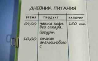 Дневник правильного питания, дневник худеющих