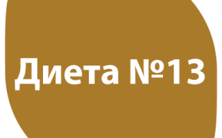 Диета №13 (диетический стол №13), разрешенные, запрещенные продукты