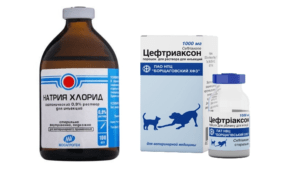 Натрия хлорид с цефтриаксоном