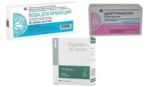 Натрия хлорид с цефтриаксоном