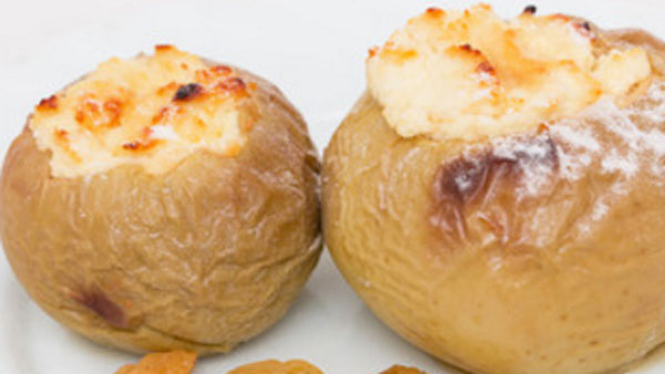 Запеченные яблоки с творогом